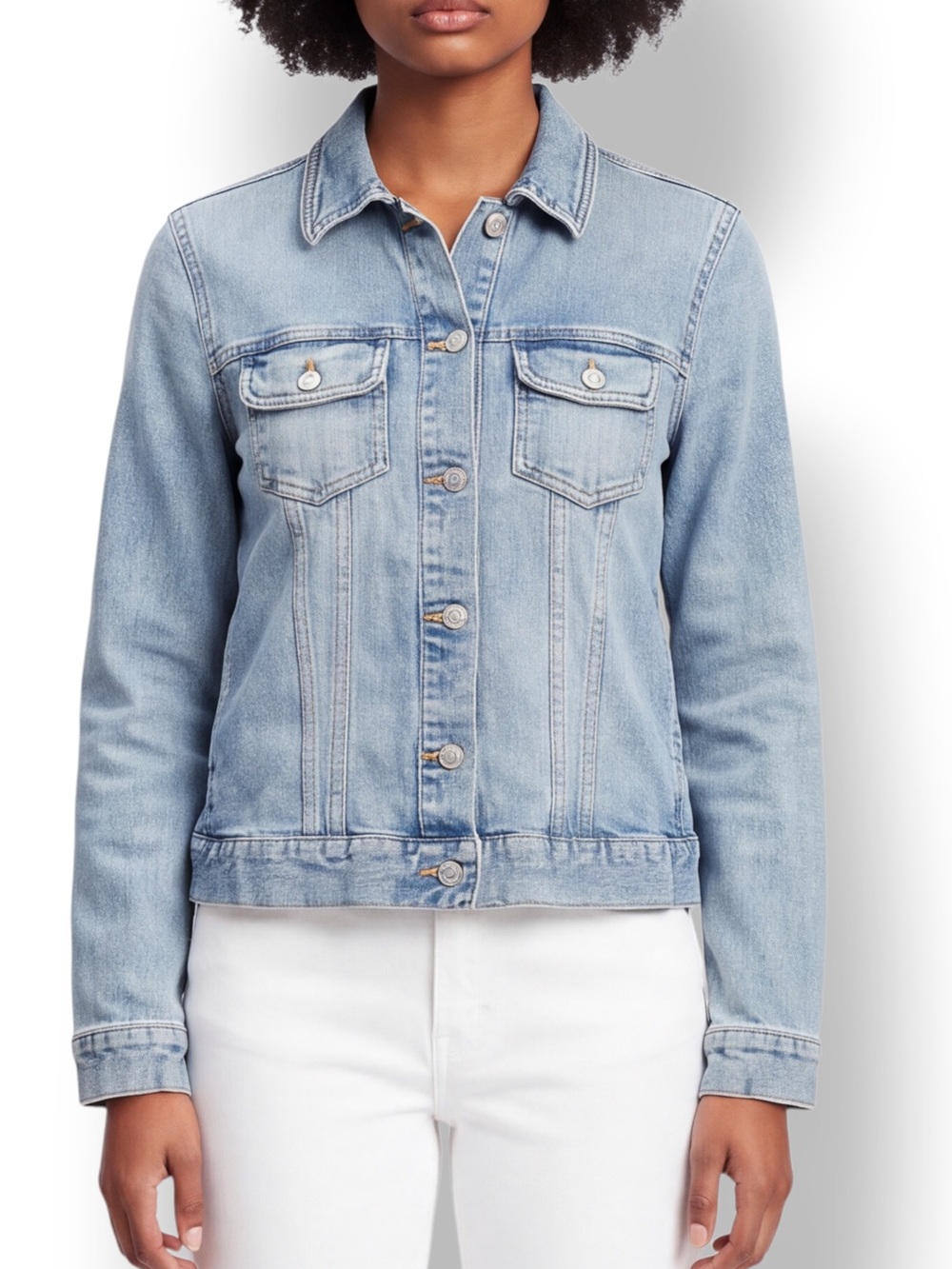 4/$20 Vintage Y2K Old Navy Light Wash Denim Trucker Jacket Small
